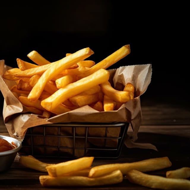 Chips with tikka.