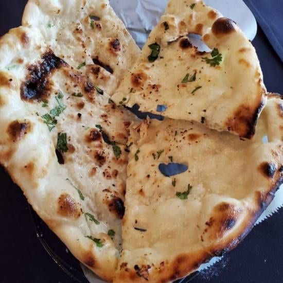 Vegan garlic naan.